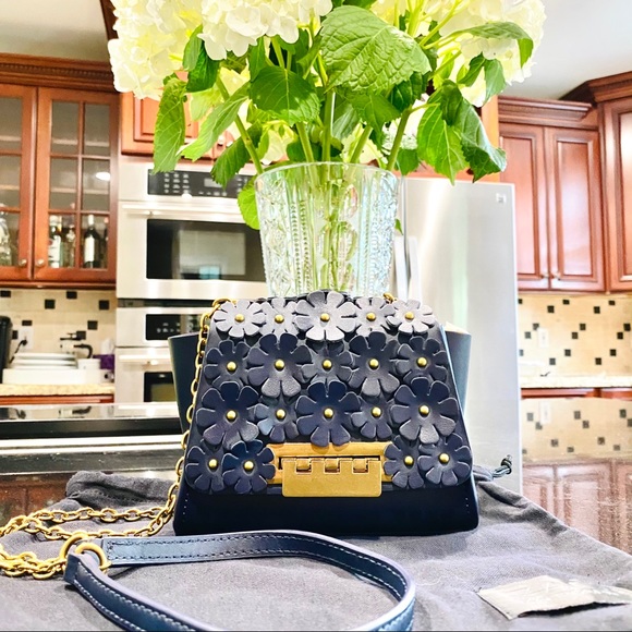 ZAC Zac Posen Handbags - ZAC Zac Posen Eartha Iconic Navy Flower NWOT